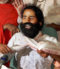 for the protest of anna hazare ramdev