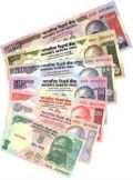 rupee against the dollor reached below 57